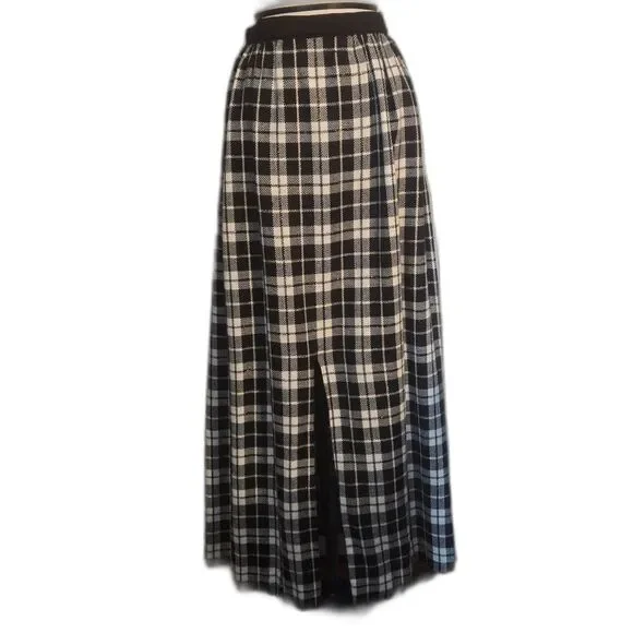 Vintage Plaid Maxi Skirt - Picture 1 of 7